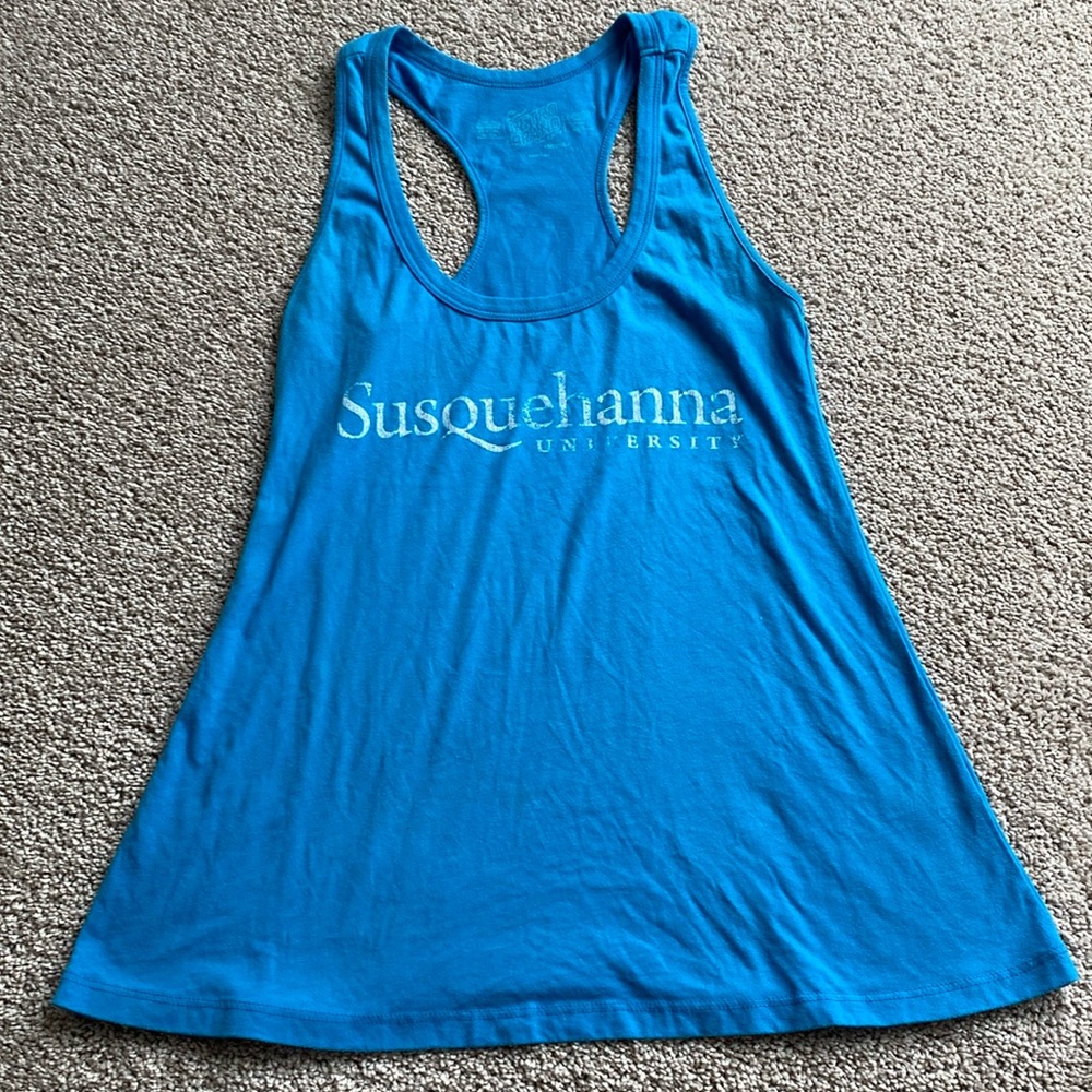 Susquehanna University Medium Women’s Racerback Tank Top Blue